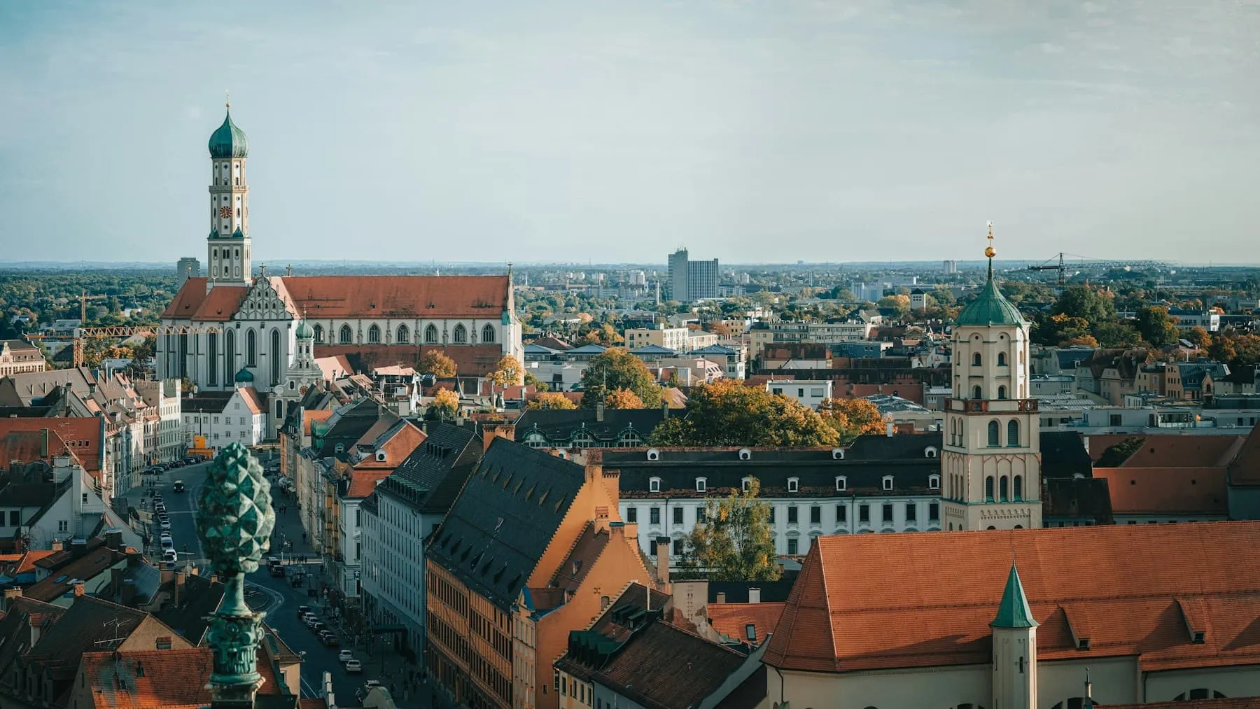Blick über die Dächer der Augsburger Altstadt